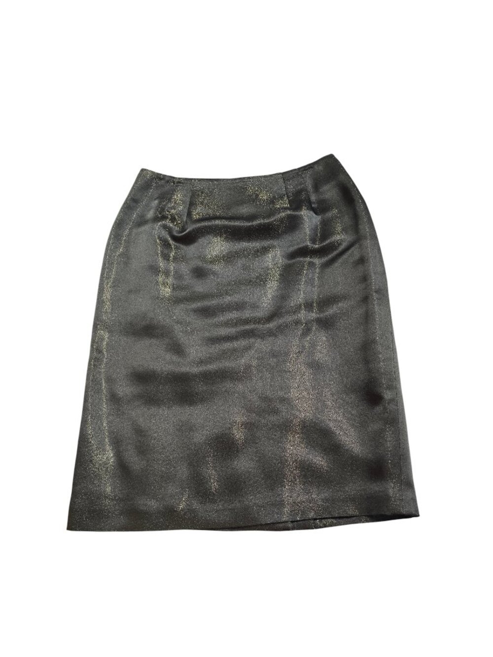 Linda Allard Ellen Tracy Women's Pencil Skirt Silk Size 8 Olive Green